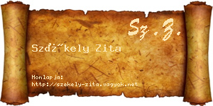 Székely Zita névjegykártya